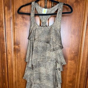 Tiered leopard print dress